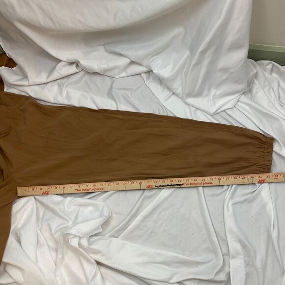 Abercrombie & Fitch Jogger Pull On Pant Size M TALL LONG High Rise Khaki Brown - Picture 12 of 13